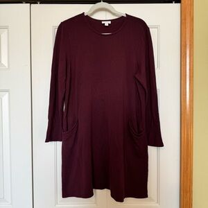 Pure Jill Modal Blend Knit A Line Tunic‎ Top With Pockets Size Large